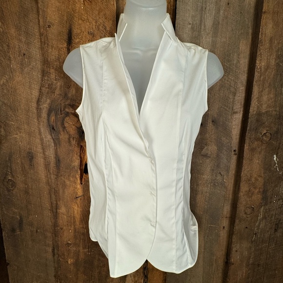 Akris Architecture Collection Stand-collar Blouse in White- Size 2 - NWT - Picture 7 of 16